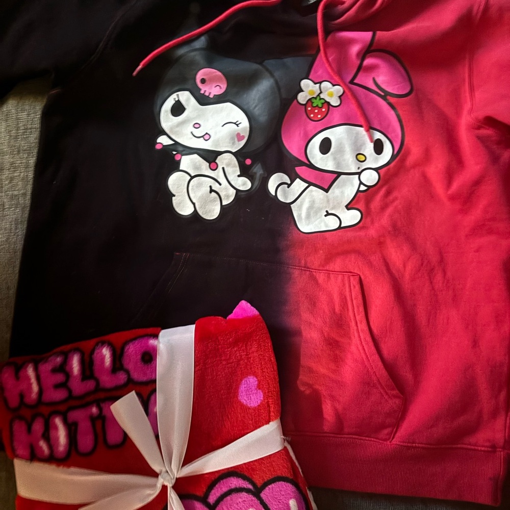 Sanrio Black and Pink Hoodie